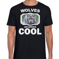 Dieren wolf t-shirt zwart heren - wolves are cool shirt