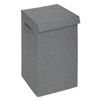 5Five Eureka sorteer wasmand - 74 liter - grijs - 37 x 37 x 60 cm - MDF/Polyester stof 5Five Eureka sorteer wasmand - 74 liter - grijs - 37 x 37 x 60 cm - MDF/Polyester stof