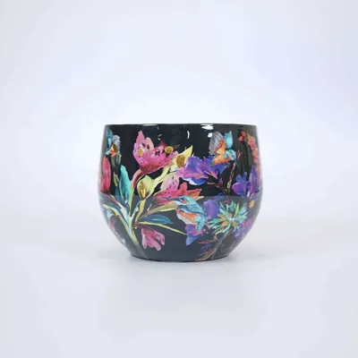 Pot midnight bloom d21h17cm