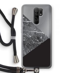 Combinatie marmer: Xiaomi Redmi 9 Transparant Hoesje met koord