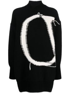 Off-White pull en laine Ow à col montant - Noir