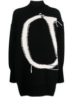 Off-White pull en laine Ow à col montant - Noir