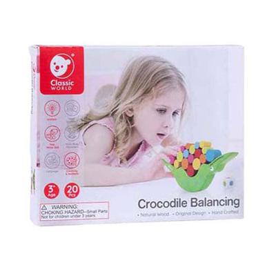 Classic World world houten balansspel krokodil, 20dlg.