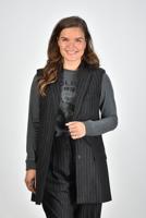 Golden Goose gilet Journey GWP01511.P001162.60433 melange dark grey/arctic wolf