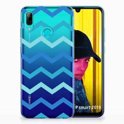 Huawei P Smart 2019 | TPU bumper | Zigzag Blauw