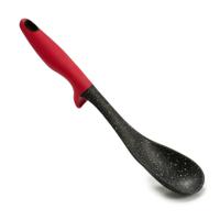 Arte R Kook/keuken gerei - opschep lepel - zwart/rood - kunststof - 32 cm   -