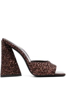 The Attico mules Devon à sequins - Marron