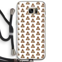 Poop emoji: Samsung Galaxy S7 Edge Transparant Hoesje met koord