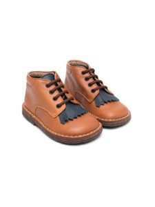 Pèpè bottines en cuir à lacets - Marron