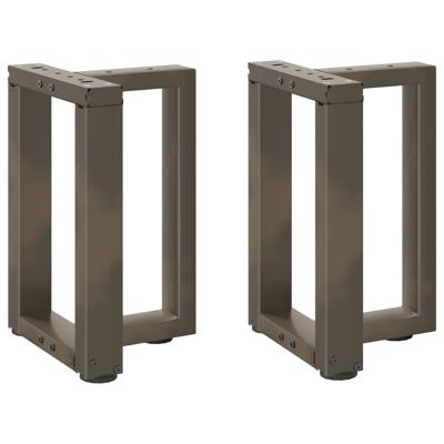 Salontafelpoten 2 st T-vormig 38x25x(42-43) cm staal naturel