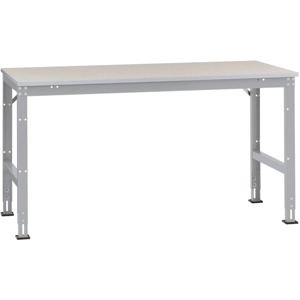 Manuflex AU6127.9006 Werk aanschuiftafel universele standaard met kunststof plaat, bxdxh = 2000 x 1000 x 760-870 mm Aluminium-zilver