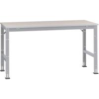 Manuflex AU4129.9006 Werk achtergrond tafel universele standaard met PVC decoplaat, bxdxh = 2000x1000x760-870 mm Aluminium-zilver - thumbnail