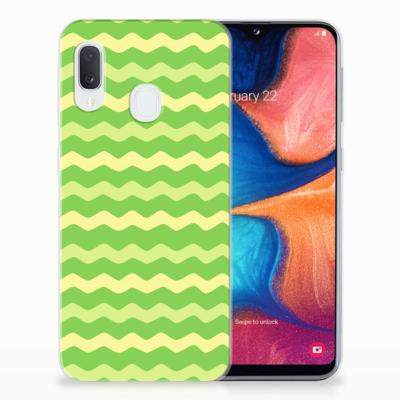Samsung Galaxy A20e | TPU bumper | Waves Green