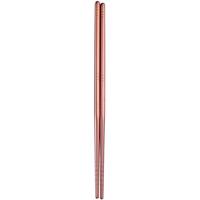 1 paar RVS servies kleurrijke herbruikbare metalen eetstokjes servies lengte: 23cm (Rose goud)
