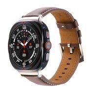 Premium leren bandje - Bruin - Samsung Galaxy Watch Ultra bandjes - 47mm Premium leren bandje - Bruin - Samsung Galaxy Watch Ultra bandjes - 47mm