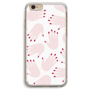 Hands pink: iPhone 6 Plus / 6S Plus Transparant Hoesje