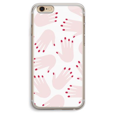 Hands pink: iPhone 6 Plus / 6S Plus Transparant Hoesje