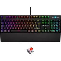 HET G-LAB KEYZ RUBIDIUM MECHANISCH TOETSENBORD RODE SCHAKELAAR EN RGB VOLLEDIG KLANTGERICHT MET POLSSTEUN