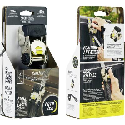 NITE Ize NI-CJRS12-09-R8 Spanband (l x b) 3.7 m x 2.5 cm Ratelinrichting NITE Ize NI-CJRS12-09-R8 Spanband (l x b) 3.7 m x 2.5 cm Ratelinrichting