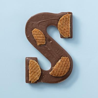 Chocoladeletter stroopwafel (225 gram)