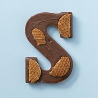 Chocoladeletter stroopwafel (225 gram)