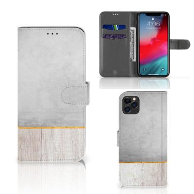 Apple iPhone 11 Pro Max | Book Style Case | Wood Concrete