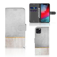 Apple iPhone 11 Pro Max | Book Style Case | Wood Concrete
