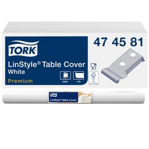 Tafellaken Tork LinStyleÃƒâ€šÃ‚Â® 1 laags duurzaam 20mtr x 120cm wit 474581