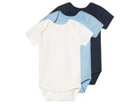 lupilu 3 baby rompers (Wit/lichtblauw/marineblauw, 86/92)