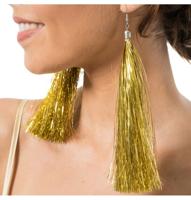 Oorbellen Gouden Tinsels 17cm Oorbellen Gouden Tinsels 17cm