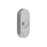Intersteel Deurbel ovaal verdekt 65x30x10 mm geborsteld RVS - thumbnail