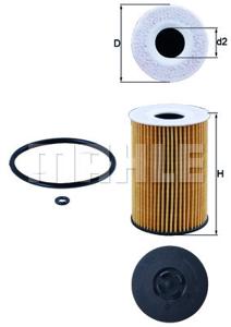 Oliefilter KNECHT, Diameter (mm)65mm, u.a. für VW, Audi, Seat, Skoda, MAN