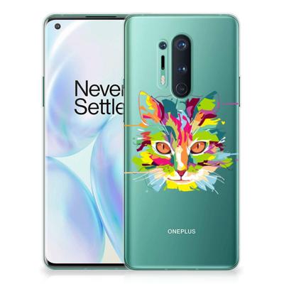 OnePlus 8 Pro Telefoonhoesje met Naam Cat Color OnePlus 8 Pro Telefoonhoesje met Naam Cat Color