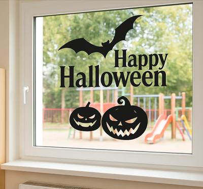 Griezelige halloween-pompoenen raamsticker