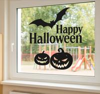 Griezelige halloween-pompoenen raamsticker