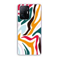 Colored Zebra: Xiaomi 11T Pro Transparant Hoesje