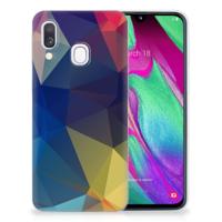 Samsung Galaxy A40 | TPU Hoesje | Polygon Dark