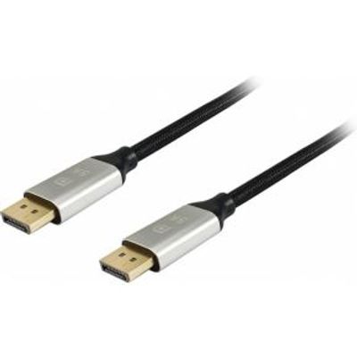 Equip 119262 DisplayPort kabel 2 m Aluminium, Zwart