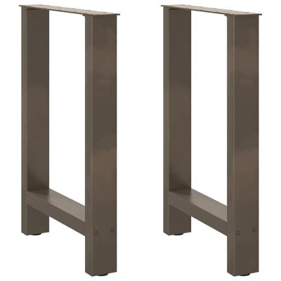 Salontafelpoten 2 st 60x(72-73) cm staal naturel