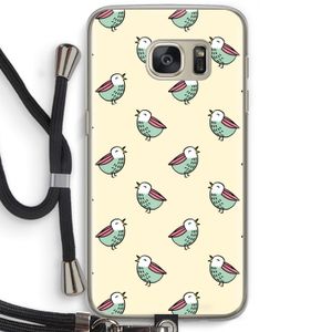 Vogeltjes: Samsung Galaxy S7 Transparant Hoesje met koord