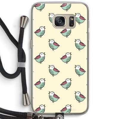 Vogeltjes: Samsung Galaxy S7 Transparant Hoesje met koord