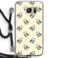 Vogeltjes: Samsung Galaxy S7 Transparant Hoesje met koord