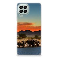 Samsung Galaxy M33 TPU Hoesje Olifanten - thumbnail