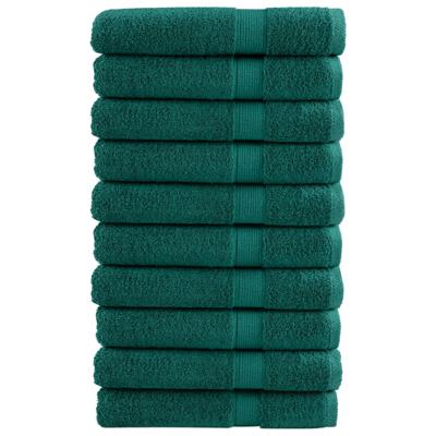 VidaXL Saunadoeken solund 10 st 600 g/m² 80x200 cm groen