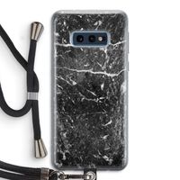 Zwart marmer: Samsung Galaxy S10e Transparant Hoesje met koord