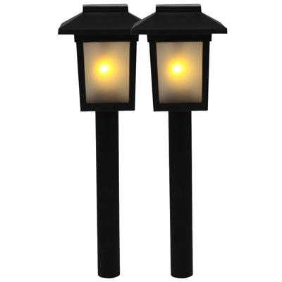 Tuinlamp solar fakkel / tuinverlichting met vlam effect 34,5 cm
