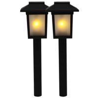 Tuinlamp solar fakkel / tuinverlichting met vlam effect 34,5 cm