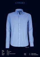 Giovanni Capraro 120-36 Heren Overhemd - Blauw gestreept - thumbnail