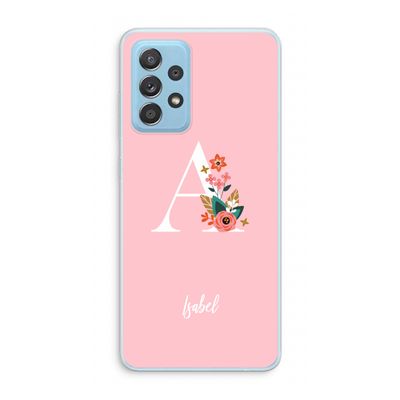 Pink Bouquet: Samsung Galaxy A73 Transparant Hoesje