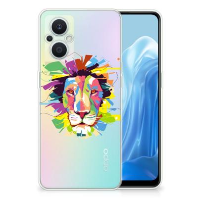 OPPO Reno8 Lite Telefoonhoesje met Naam Lion Color OPPO Reno8 Lite Telefoonhoesje met Naam Lion Color